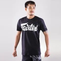 Fairtex Black Classic Logo T-Shirt TS7 -Fight Shop Direct ts7 black 3