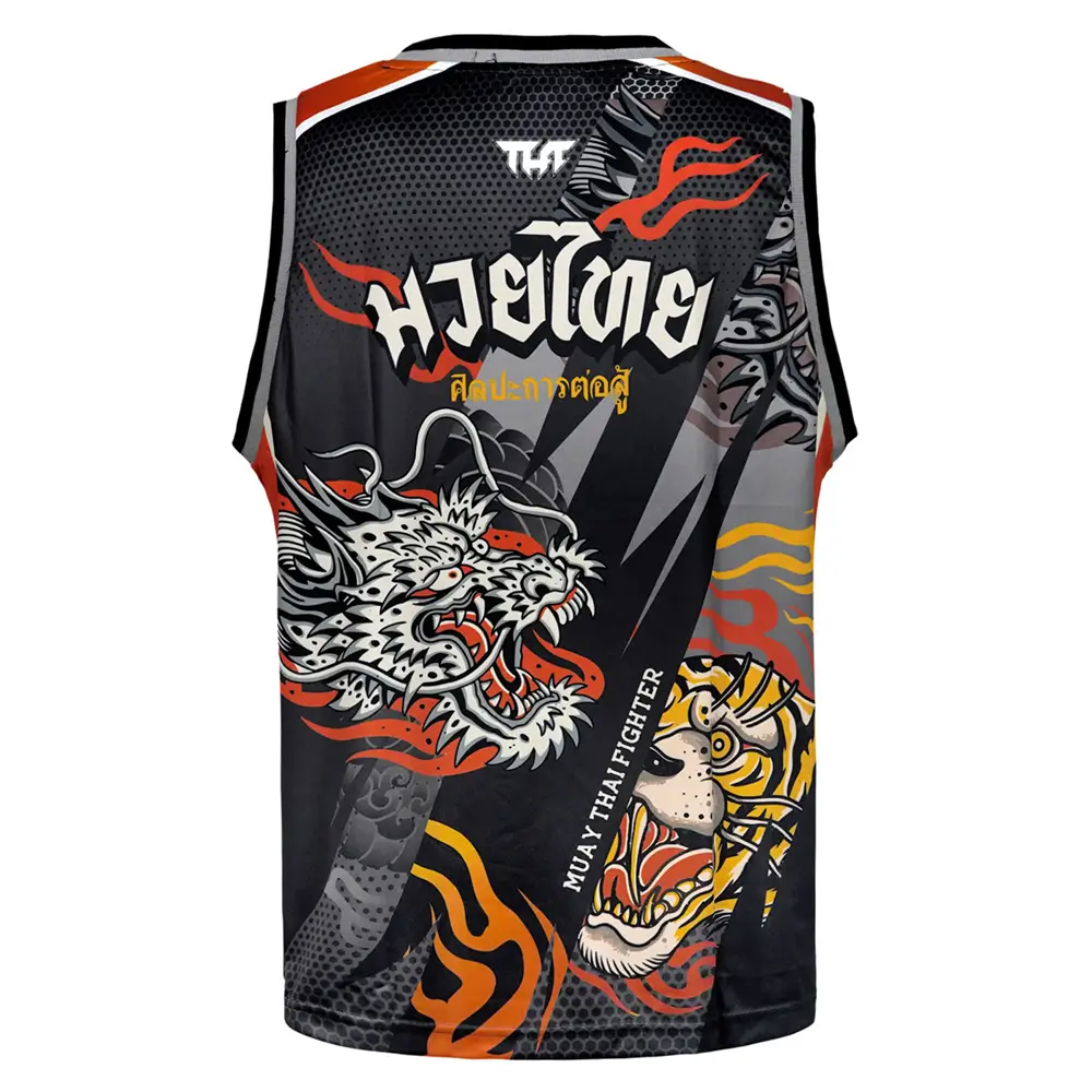 TUFF TT105 Tank Top Black Dragon And Tiger 5 TUFF TT105 Tank Top Black Dragon And Tiger - Image 3