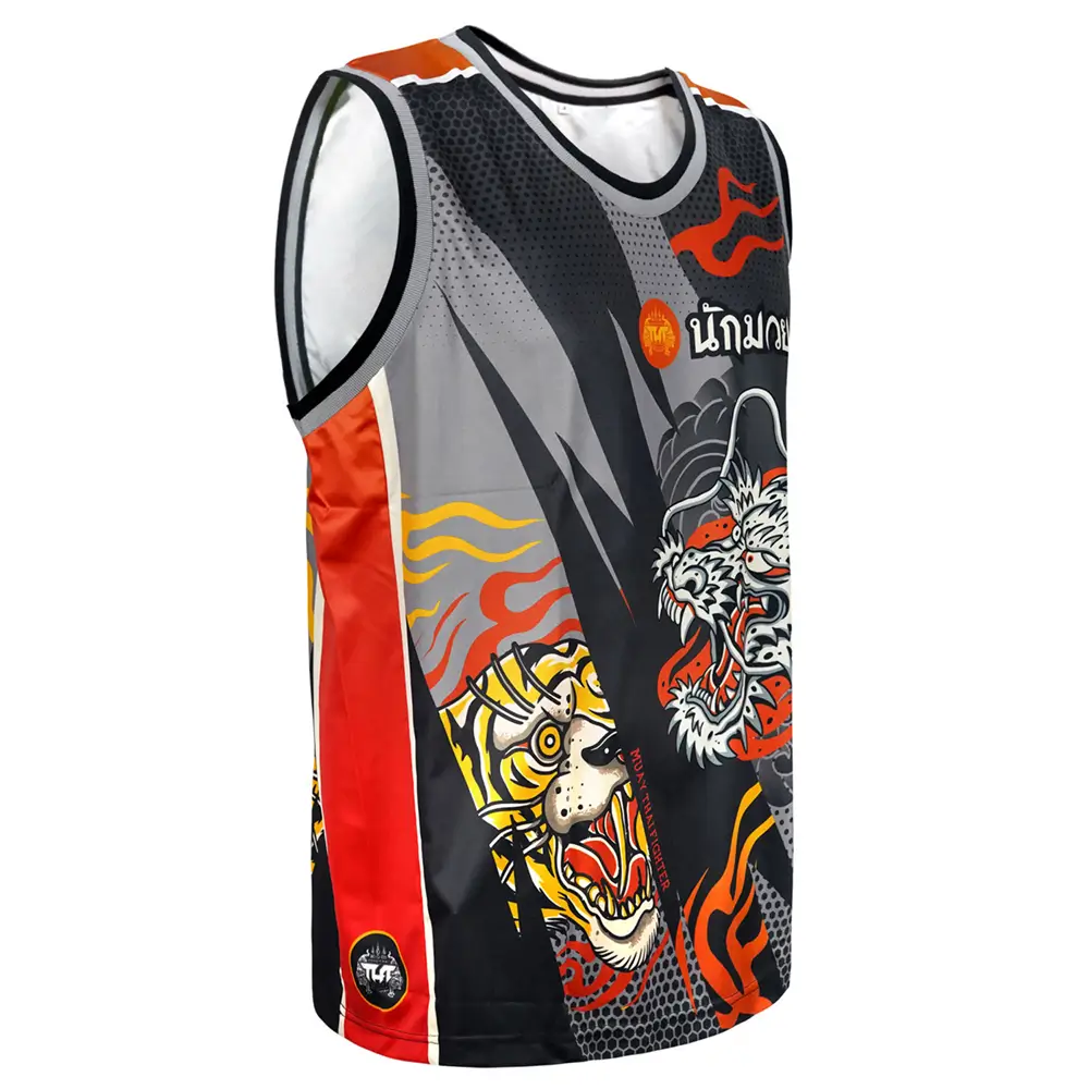 TUFF TT105 Tank Top Black Dragon And Tiger 6 TUFF TT105 Tank Top Black Dragon And Tiger - Image 4
