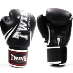 Twins FBGVDM3-TW6 Black Non-Leather Muay Thai Gloves