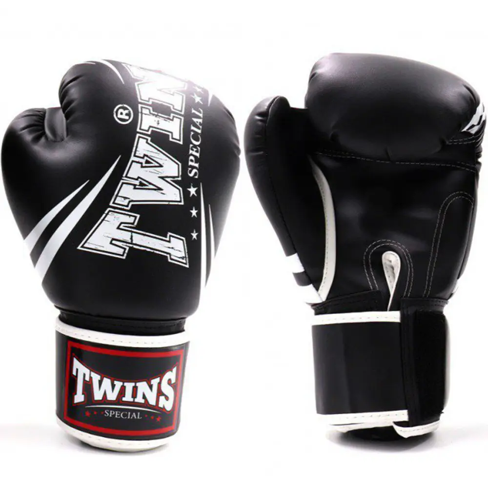 Twins FBGVDM3-TW6 Black Non-Leather Muay Thai Gloves 3 Twins FBGVDM3-TW6 Black Non-Leather Muay Thai Gloves